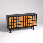 Black 60 TV Stand with Storage & Adjustable Shelves for 65 TVs