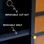 Black 60 TV Stand with Storage & Adjustable Shelves for 65 TVs