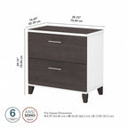 Bush Furniture Somerset 2 Drawer Lateral File Cabinet with Storage