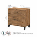 Bush Furniture Somerset 2 Drawer Lateral File Cabinet with Storage