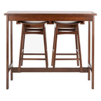 SAFAVIEH Neoma 3 Piece Pub Set - White Oak - 42.1 x 17.7 x 36.2 - 42Wx18Dx36H