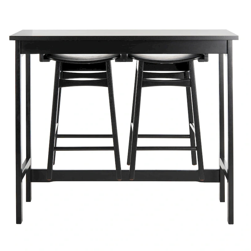 SAFAVIEH Neoma 3 Piece Pub Set - White Oak - 42.1 x 17.7 x 36.2 - 42Wx18Dx36H