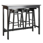 SAFAVIEH Neoma 3 Piece Pub Set - White Oak - 42.1 x 17.7 x 36.2 - 42Wx18Dx36H