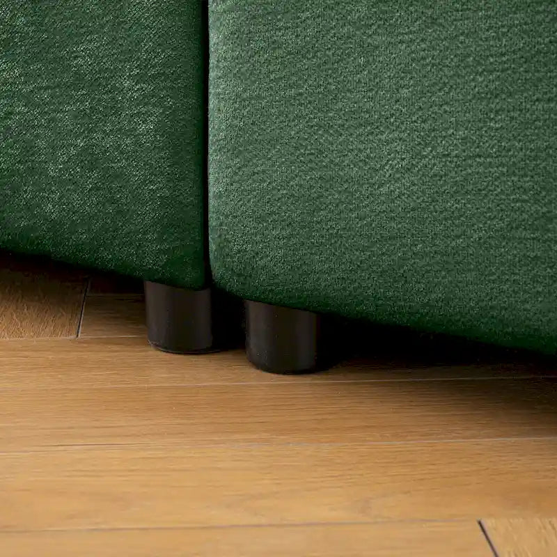 142.5 Chenille Upholstered U-Shaped Modular Sectional Sofa with Storage Seat, DIY Combination