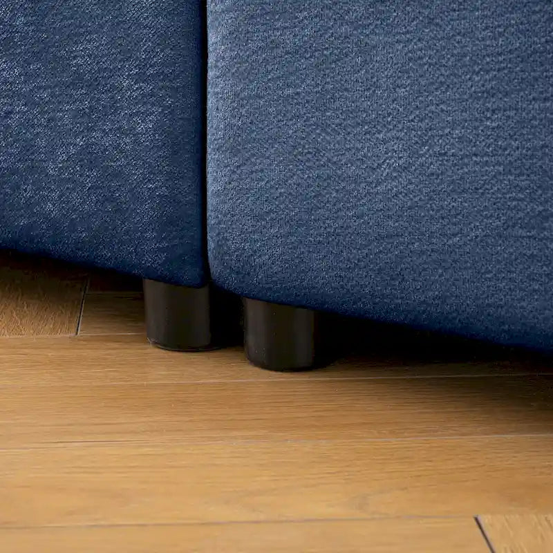 142.5 Chenille Upholstered U-Shaped Modular Sectional Sofa with Storage Seat, DIY Combination