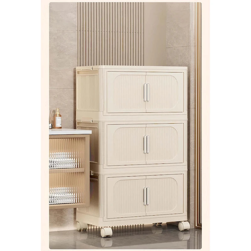 19.69 Side Wide Folding Storage Cabinet