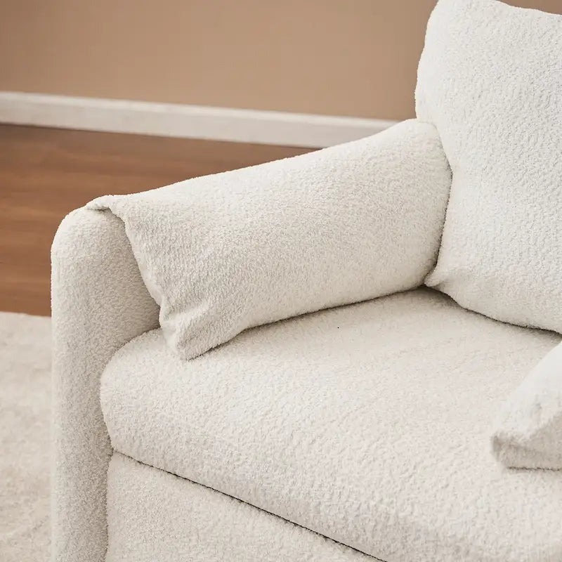 Swivel Accent Chair Single Seater - 360 Rotating Lounge Chair with Chenille Fabric & High-Resilience Cushion