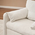 Swivel Accent Chair Single Seater - 360 Rotating Lounge Chair with Chenille Fabric & High-Resilience Cushion