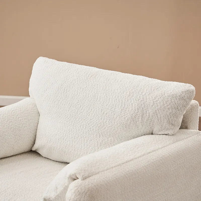 Swivel Accent Chair Single Seater - 360 Rotating Lounge Chair with Chenille Fabric & High-Resilience Cushion