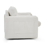 Swivel Accent Chair Single Seater - 360 Rotating Lounge Chair with Chenille Fabric & High-Resilience Cushion