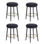 Roomfitters Modern Counter Stools, Set of 2 Bar Height Chairs with Iron Frame, Cushioned Seat and Footrest