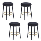 Roomfitters Modern Counter Stools, Set of 2 Bar Height Chairs with Iron Frame, Cushioned Seat and Footrest