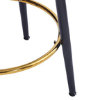 Roomfitters Modern Counter Stools, Set of 2 Bar Height Chairs with Iron Frame, Cushioned Seat and Footrest