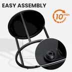 Outdoor Papasan Chairs with Cushion PE Rattan Patio Cozy Chairs with Side Table