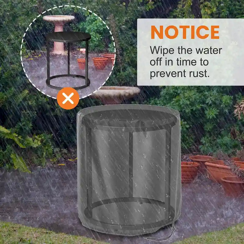 Outdoor Papasan Chairs with Cushion PE Rattan Patio Cozy Chairs with Side Table