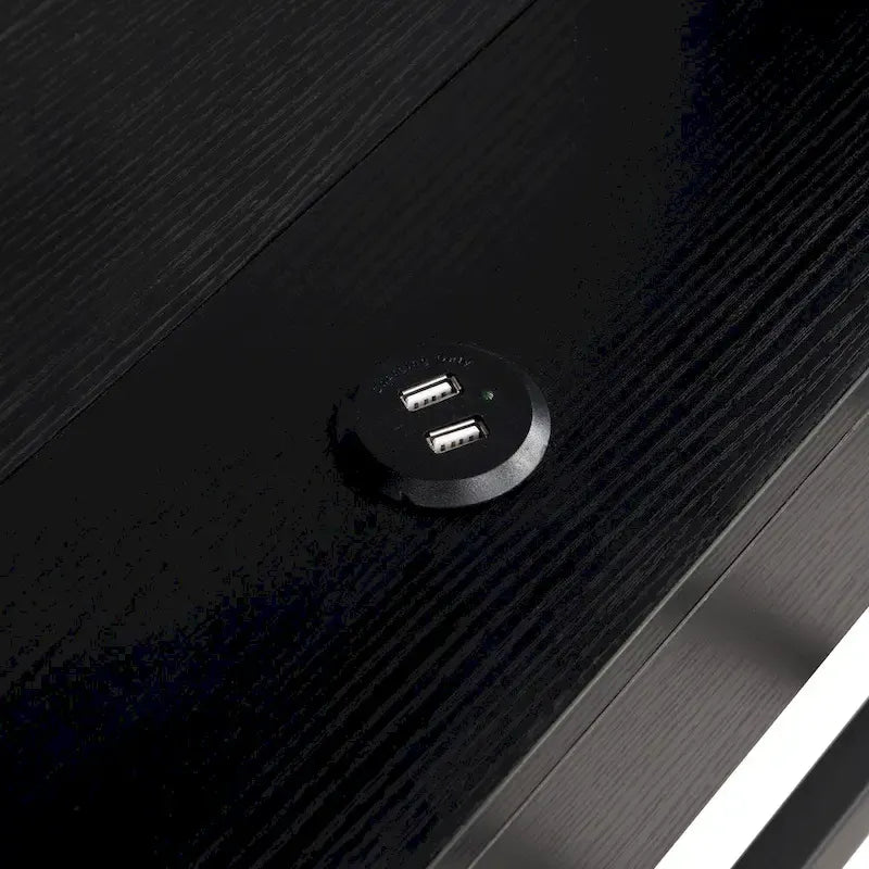 Metal Twin Size Daybed w/Twin Size Trundle, Storage Shelves, USB Ports