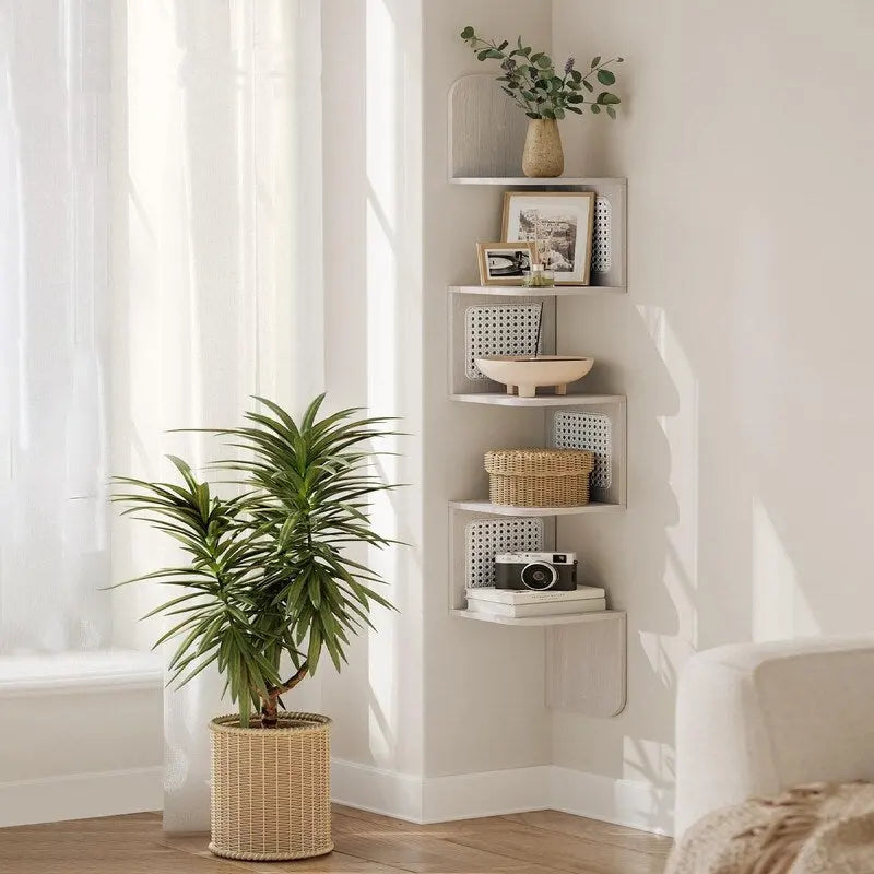 5-Tier Corner Shelf - 7.9D x 7.9W x 49.6H