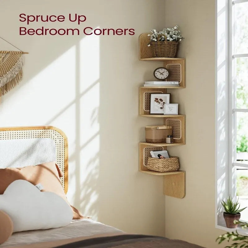 5-Tier Corner Shelf - 7.9D x 7.9W x 49.6H