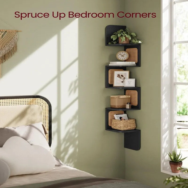 5-Tier Corner Shelf - 7.9D x 7.9W x 49.6H