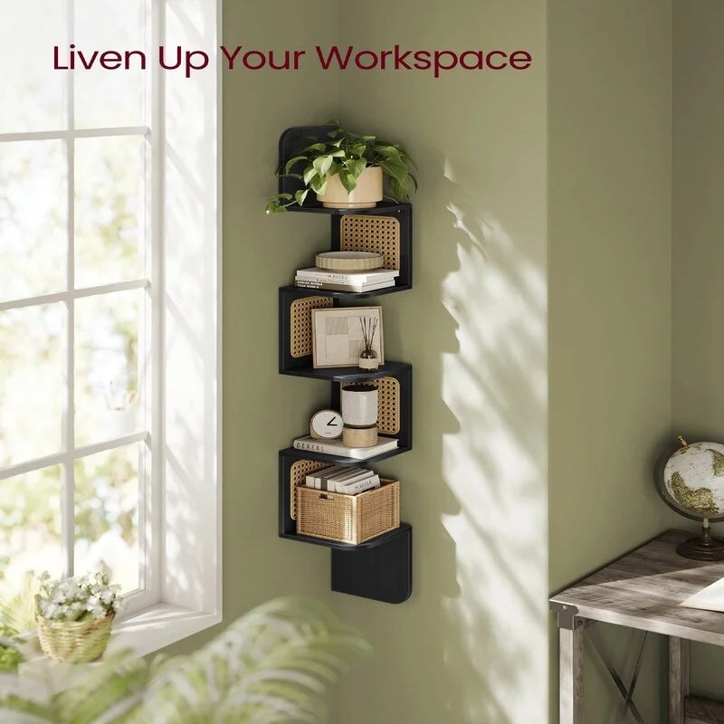 5-Tier Corner Shelf - 7.9D x 7.9W x 49.6H