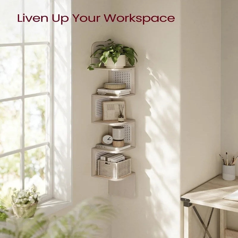 5-Tier Corner Shelf - 7.9D x 7.9W x 49.6H