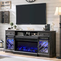 Farmhouse Fireplace TV Stand for 85 Inch TV, Entertainment Center