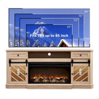 Farmhouse Fireplace TV Stand for 85 Inch TV, Entertainment Center