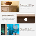 Farmhouse Fireplace TV Stand for 85 Inch TV, Entertainment Center