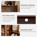 Farmhouse Fireplace TV Stand for 85 Inch TV, Entertainment Center