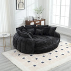 Comfortable Oversized Double Loaf High Back Round Sofa Bed with Armrests