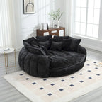 Comfortable Oversized Double Loaf High Back Round Sofa Bed with Armrests