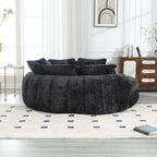 Comfortable Oversized Double Loaf High Back Round Sofa Bed with Armrests