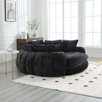 Comfortable Oversized Double Loaf High Back Round Sofa Bed with Armrests