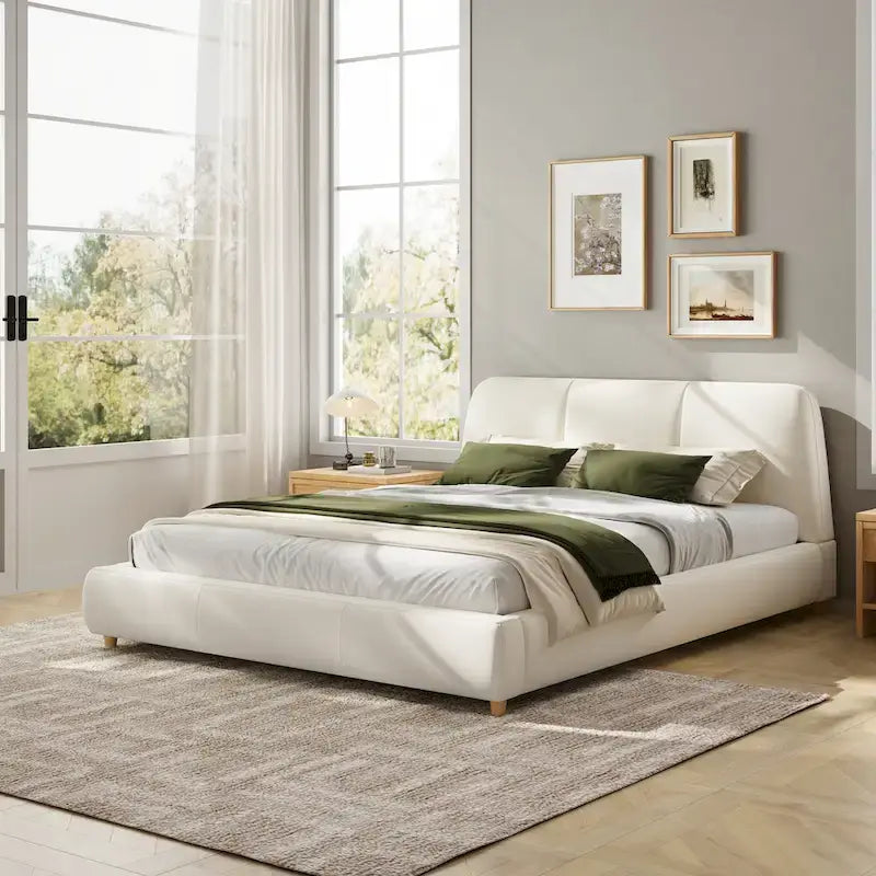 Christopher Knight Home- Mitchell Modern Upholstered Bed Frame
