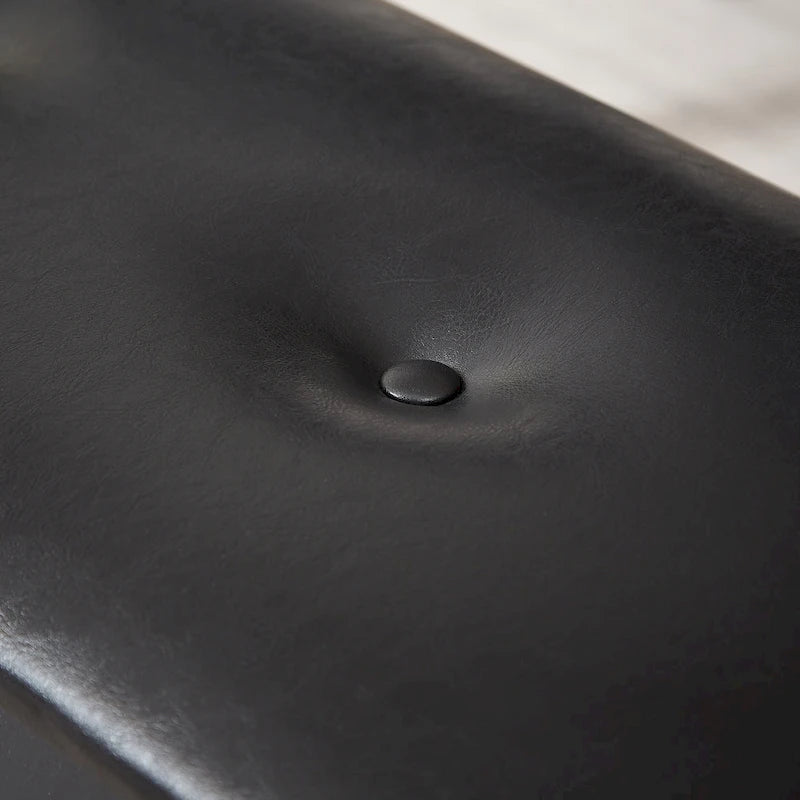 3-Piece Dining Table Set, Rectangular Dining Table with 2 Benches, Rustic Brown and Black