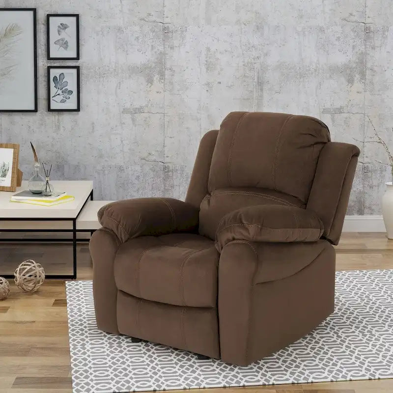 Celestina Bubba Microfiber Gliding Recliner by Christopher Knight Home