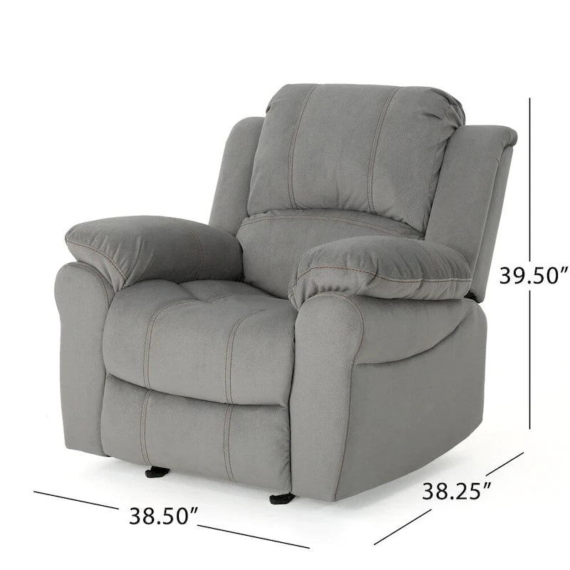 Celestina Bubba Microfiber Gliding Recliner by Christopher Knight Home