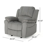 Celestina Bubba Microfiber Gliding Recliner by Christopher Knight Home