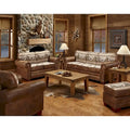Alpine Lodge Fishing Scene Upholstered 4-piece Seating Set