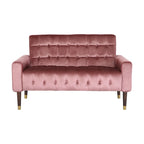 Harnett Tufted Velvet Tapered Leg Loveseat by Christopher Knight Home