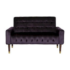 Harnett Tufted Velvet Tapered Leg Loveseat by Christopher Knight Home