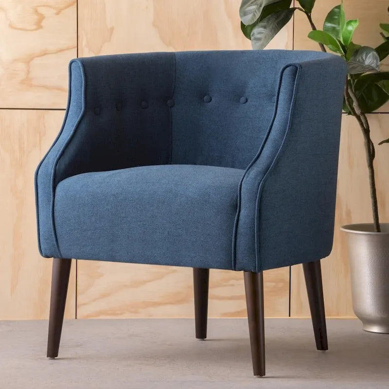 Brandi Button-tufted Fabric Club Chair by Christopher Knight Home - 27.00 W x 28.75 L x 30.50 H