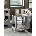 Convenience Concepts Gold Coast Vineyard Mirrored 3 Drawer End Table