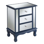 Convenience Concepts Gold Coast Vineyard Mirrored 3 Drawer End Table