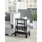 Convenience Concepts Gold Coast Vineyard Mirrored 3 Drawer End Table