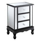 Convenience Concepts Gold Coast Vineyard Mirrored 3 Drawer End Table