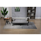 Velvet Upholstered Tufted Sleeper Loveseats Armsofa with Metal Feet