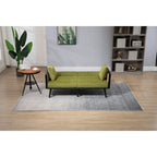 Velvet Upholstered Tufted Sleeper Loveseats Armsofa with Metal Feet