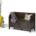 WYNDENHALL Hampshire SOLID WOOD 42 inch Wide Traditional Entryway Storage Bench - 42 W x 18 D x 29.5 H