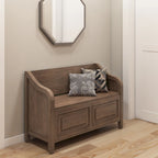 WYNDENHALL Hampshire SOLID WOOD 42 inch Wide Traditional Entryway Storage Bench - 42 W x 18 D x 29.5 H